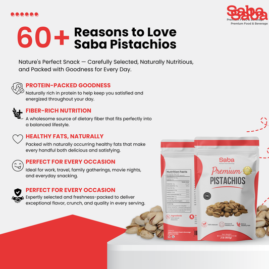 Premium California Pistachios – 2 lb (907g) | Saba Premium Food & Beverage