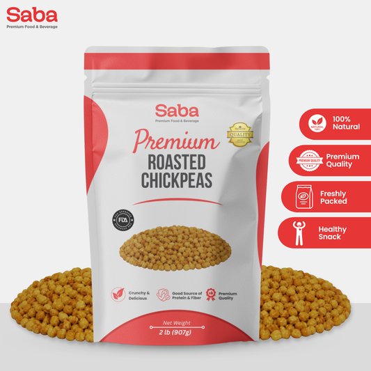 Premium Roasted Chickpeas – Crunchy, High in Protein & Fiber | Saba Premium Food & Beverage