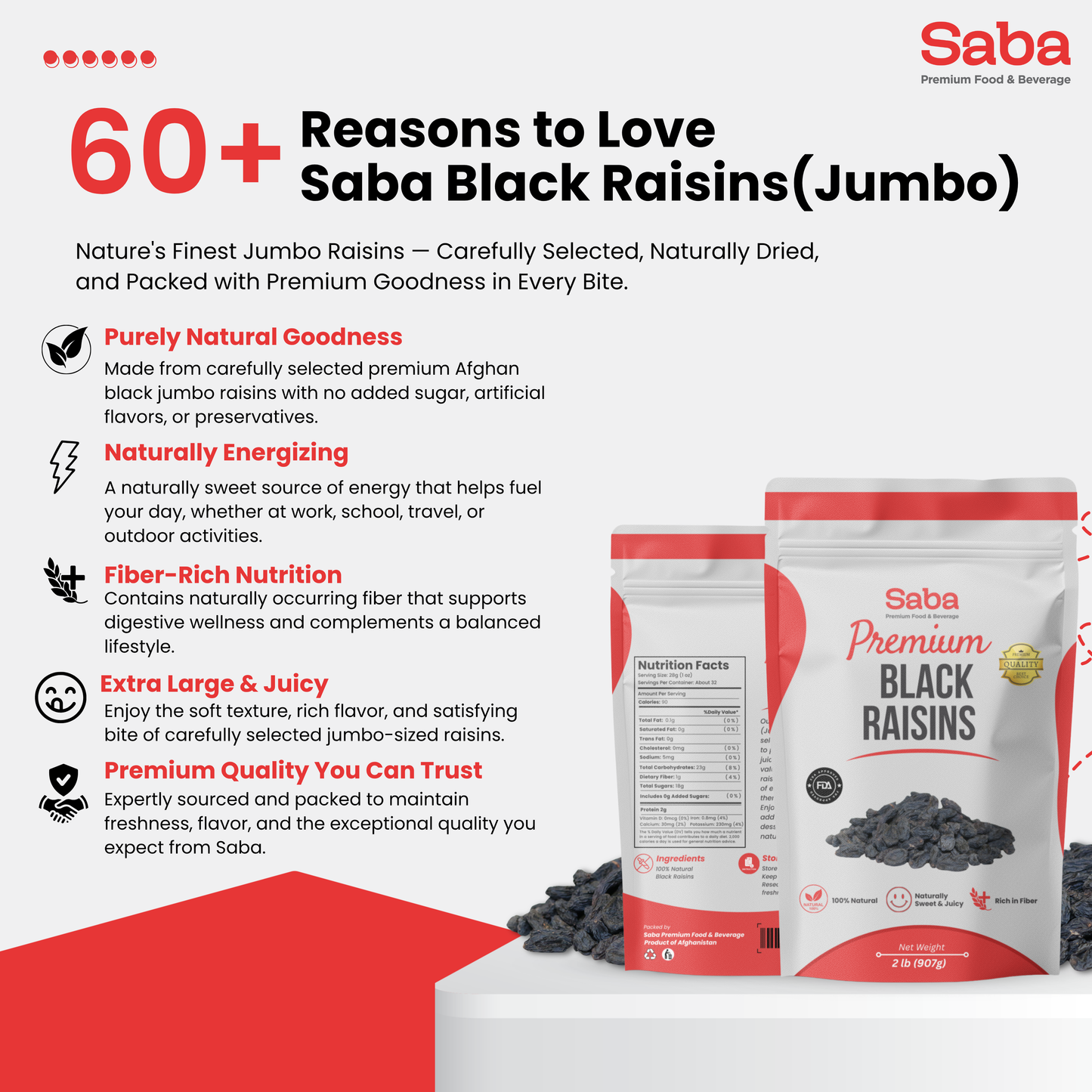 Premium BLACK RAISINS