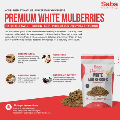 Premium WHITE MULBERRIES