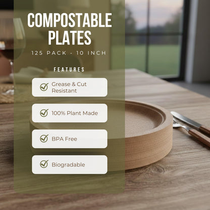 9 inch Compostable Plates